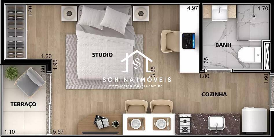Apartamento, 1 quarto, 25 m² - Foto 7