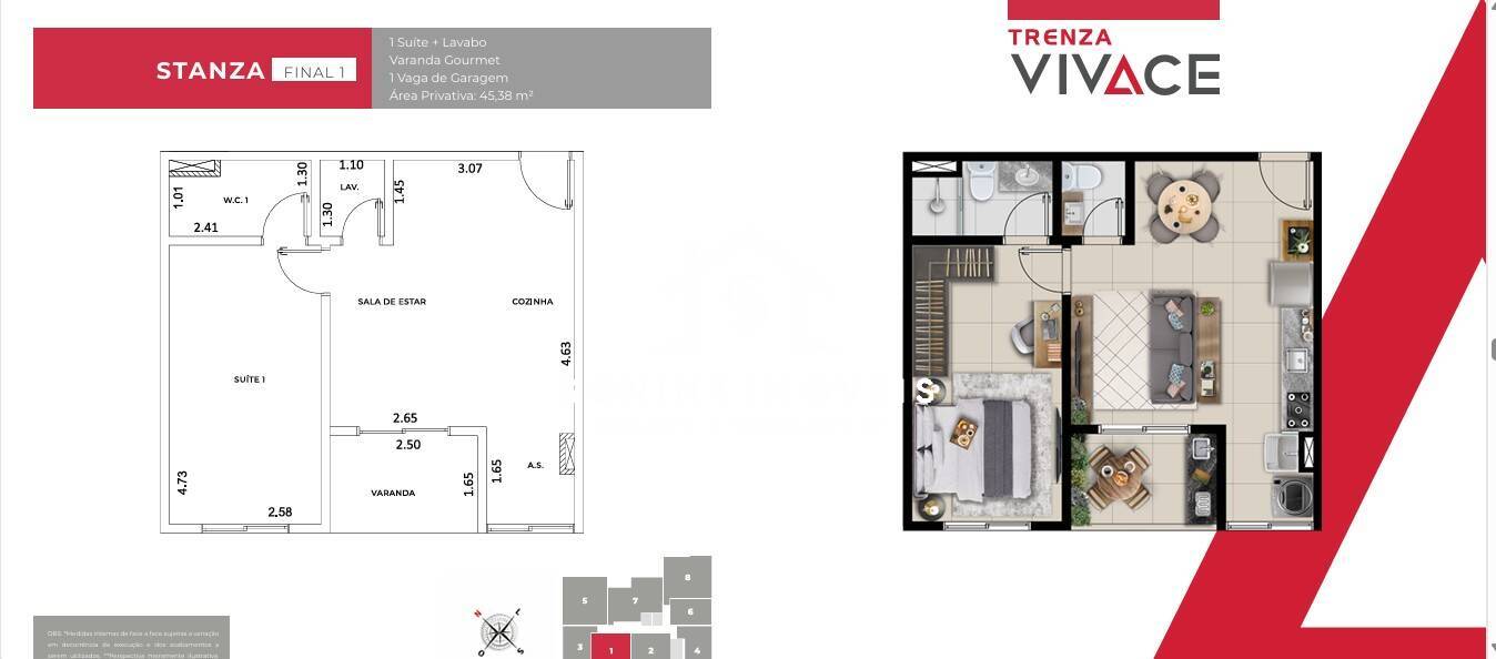 Apartamento, 1 quarto, 43 m² - Foto 16