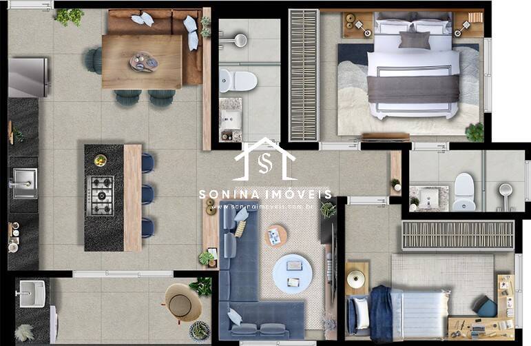 Apartamento, 3 quartos, 44 m² - Foto 58